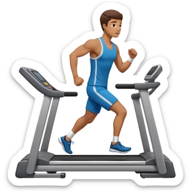 a man do incline walks on the treadmill sticker
