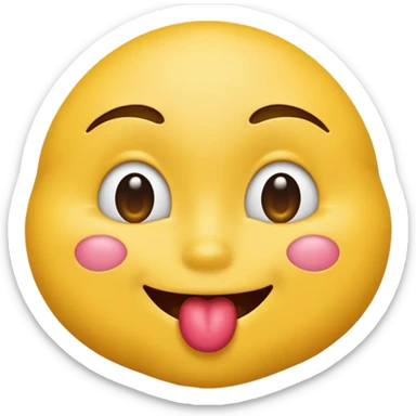 Make me an emoji doing a kiss face sticker