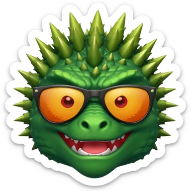 Godzilla wearing sunglasses sticker