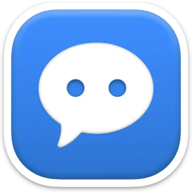 white facebook messenger sticker