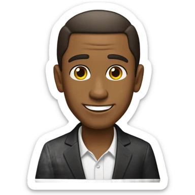 A guy name donald obama he is not black whiter then chocolate. he is single but he has boyfriend he was mewing with ohio rizz sticker