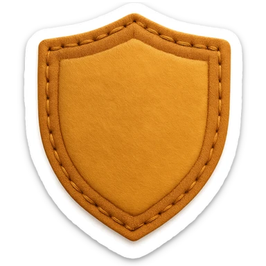 <StylePrompt>
  <Name>Minimal Felt Appliqué Icon</Name>
  <Description>
    A soft, handcrafted felt icon style with lightly padded forms, simple shapes, and clean outlines. Features slightly more visible stitching for tactile charm while maintaining a low-detail aesthetic.
  </Description>
  <VisualProperties>
    <Material>Felt</Material>
    <Texture>Soft, matte surface with subtle fiber detail</Texture>
    <Stitching>
      <Type>Threaded edge stitch</Type>
      <Color>Muted orange or warm brown</Color>
      <Pattern>Evenly spaced running stitch around edges</Pattern>
      <Thickness>Medium (approximately 10% more pronounced than minimal)</Thickness>
      <Contrast>Moderate (stitch color clearly distinct from base felt)</Contrast>
    </Stitching>
    <Padding>Low to moderate—slightly raised but not deeply dimensional</Padding>
    <Edges>Smooth and rounded with clean curves</Edges>
    <ColorPalette>
      <Primary>Warm yellows, oranges, and browns</Primary>
      <Accent>Dark brown for facial features</Accent>
      <Background>Neutral off-white or soft beige</Background>
    </ColorPalette>
  </VisualProperties>
  <FacialFeatures>
    <Eyes>Small round dots</Eyes>
    <Nose>Simple oval or triangle</Nose>
    <Mouth>Minimal curved line or none</Mouth>
    <DetailLevel>Low</DetailLevel>
  </FacialFeatures>
  <Rendering>
    <Lighting>Soft and diffused</Lighting>
    <Shadows>Subtle, barely visible</Shadows>
    <Perspective>Front or side profile, flat angle</Perspective>
  </Rendering>
  <Applicability>
    <SubjectType>Animals, symbols, objects</SubjectType>
    <OutputFormat>Icon, patch, or sticker</OutputFormat>
  </Applicability>
</StylePrompt>

{subject} = shield sticker