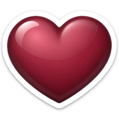 burgandy heart sticker
