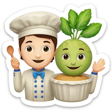 Cosmo and Sprout from Dandy's world baking sticker