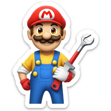 Mario plumber sticker