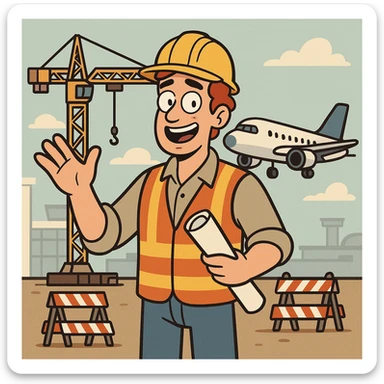construction and aviation elements sticker