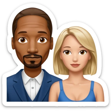  snoop dogg and Jennifer Lawrence  sticker