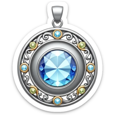 amulet pendant with sparkles sticker