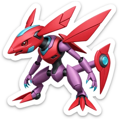 Heliolisk-Vikavolt-Weavile-Cyclizar-Genesect-Pokémon, full body sticker