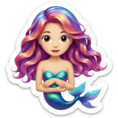 Iridescent mermaid hair sticker