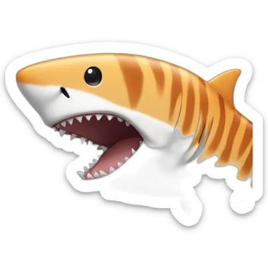 Half-shark, half-tiger sticker