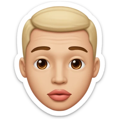 Male with big lips  sticker