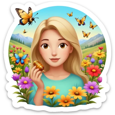 La la mañana se alegra entre flores y praderas ve avanzar mariposa bella y majestuosa entre colibrís y la abeja polinizando y Disfrutando del néctar de su 🍯https://imgproxy.attic.sh/insecure/f:png/plain/https://attic.sh/wcijgsnuznmk366evsyui4lwg8hu sticker