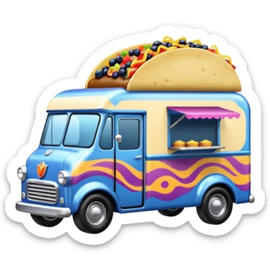 1953 Fiery hot Blueberry Cheesecake holographic hot wheel food taco hot salsa truck sticker
