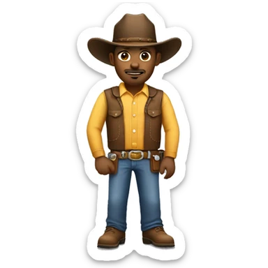 Developer software architect cowboy look sticker
