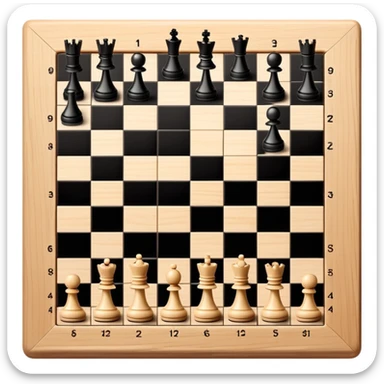 completely empty chess board with alternating black and white squares only, no chess pieces at all sticker