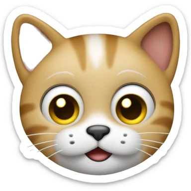 un gato estudiando y se pone a dar vueltas como loco sticker