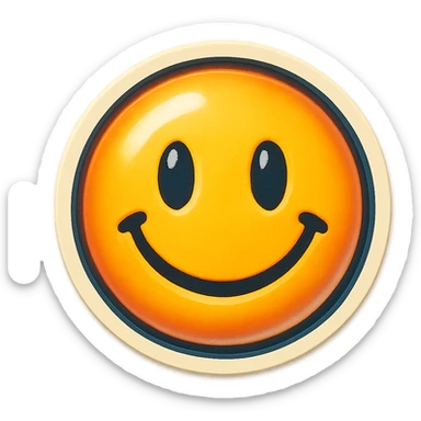 Remove the background, keep the cute emoji with transparent background in retro stickers style. sticker