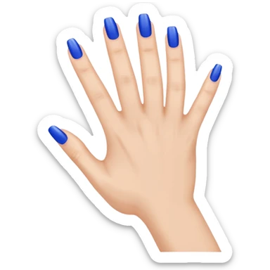 a woman's hand with blue nails is a like gesture sticker