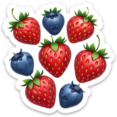 strawberries, blueberries, raspberries sticker