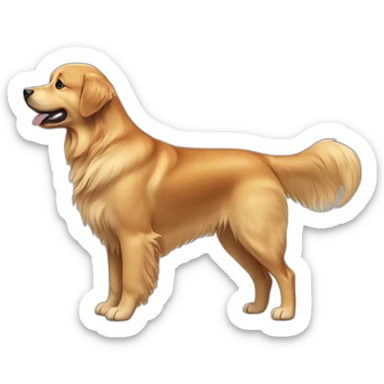 Dog golden retriever full-height sticker