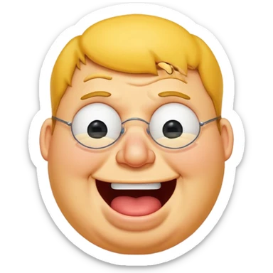 peter griffin as a laughing crying emoji sticker