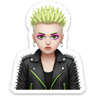 neon color Russian underground fashion  sticker