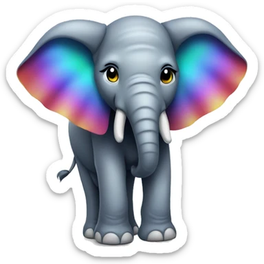 Rainbow elefant sticker