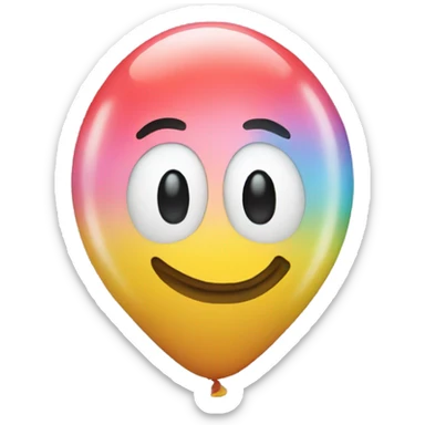 floating balloon in the shape of 13 sticker