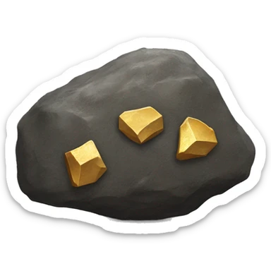 Rock with small golden ore embedded within sticker