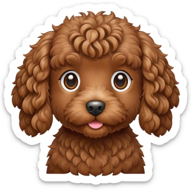 Brown cockapoo  sticker
