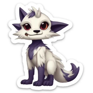 Cute Protogen-vernid-sergal-wickerbeast-fantasy-animal-fursona griffsnuff & LiLaiRa & Falvie full body sticker