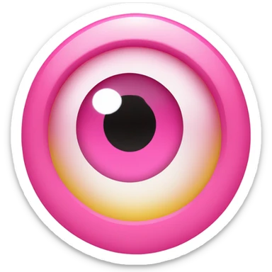 um emoji com corações rosa nos olhos e brilho nos olhos sticker