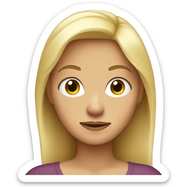 Blonde woman mad with her arms crossed  sticker