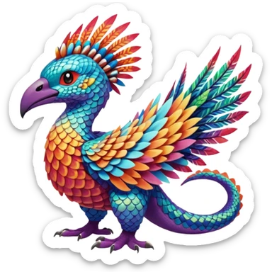 Exotic Tropical Pokémon-Fakémon-hybrid-creature (full body) sticker