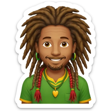A rasta man bigging up di whole world 🎯🌍👊🏾👊🏻👊🏿🌍🎯 reggae vibes 🎶, love and unity ✨💛💚❤️, every nation stand strong 🇯🇲🌐  sticker