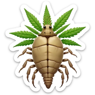 Isopod Marijuana sticker