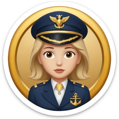 Nacy captain insignia sticker