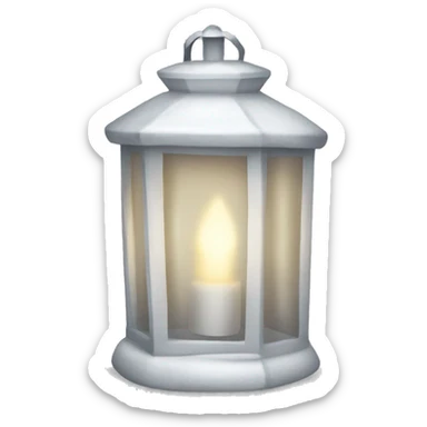 White Christmas lantern  sticker
