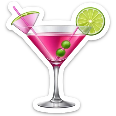 cosmopolitan pink cocktail sticker
