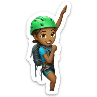 Climb girl sticker