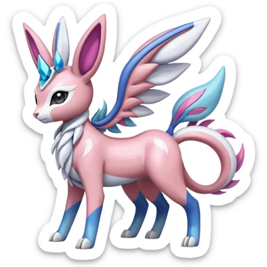 Meloetta-Sylveon-Dialga-Suicune-Palkia-fusion sticker