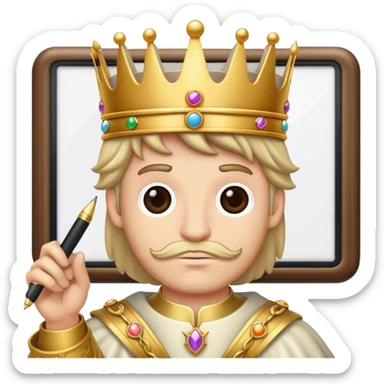 Screen ring pen king sticker