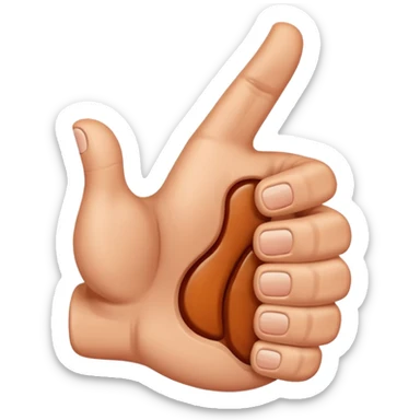 A piece sign with the thumbs up sticker