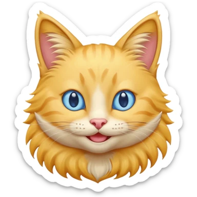 sunshine bluey eyes smiling  cat alot of happy sticker