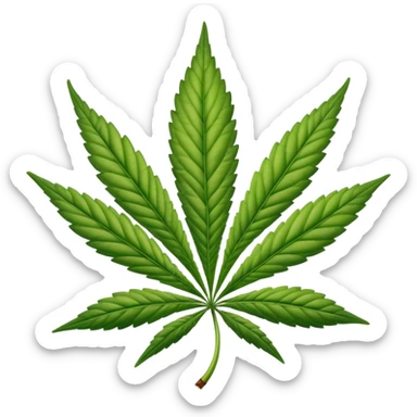 apple weed strain with a cannabis leaf accent sticker