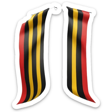 Belgium flag is a vertical tricolor featuring three equal bands of black, yellow, and red. The stripes are arranged vertically from left to right, starting with black on the hoist side, followed by yellow in the middle, and red on the fly side.  sticker