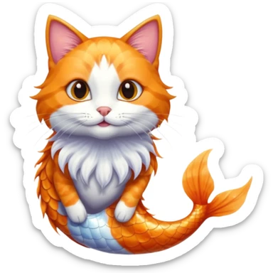 mermaid cat sticker