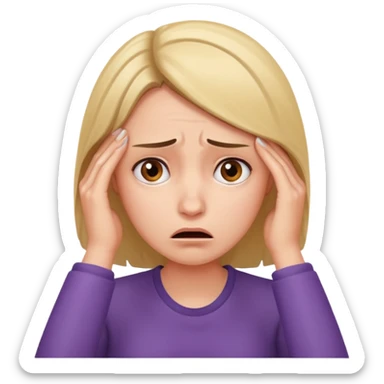 stressed women sticker