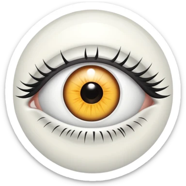 White only Eye,s sticker